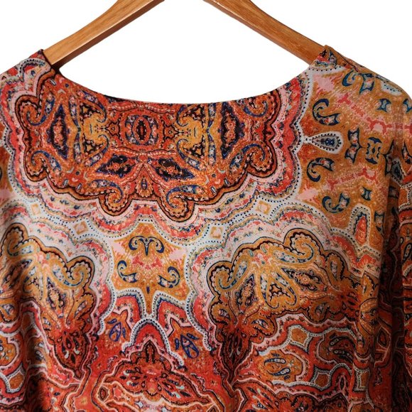 Chico's Women’s‎ Paisley Tunic Top Boho Floral Mandala Blouse size XXL 20 22 - Picture 12 of 14